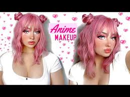 cute anime makeup pink edition