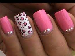 leopard nail art designs cute pink