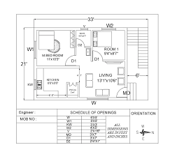 The Autocad Drawing Of Small House