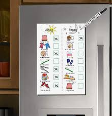Kids Daily Routine Pen Board Magnet Morning And Evening