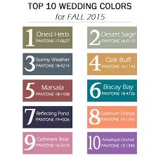 top 10 fall wedding colors for 2015
