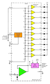 While playing audio signal's it is very hard to notice the bar & dot mode. Lm3914 Datasheet Dot Bar Display Driver Vu Meter Circuits Eleccircuit Com
