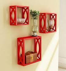Decorative Wooden Wall Shelves Rack For