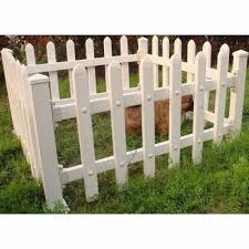 White Plastic Garden Fence