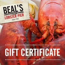 maine lobster gift certificates beal