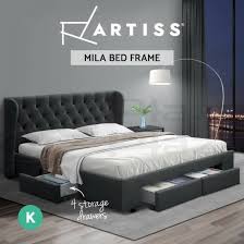 artiss super king size bed frame base