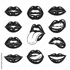 lips collection vector ilration of