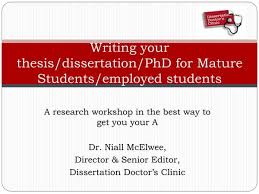 Writing Your Thesis/Disseration