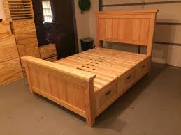 farmhouse storage bed with drawers