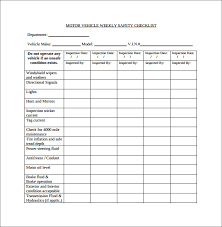 Weekly Checklist Template 9 Free Samples Examples Format