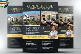Christmas Open House Postcard Template Real Estate Flyer And