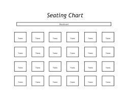 Free Printable Vertical Classroom Seating Chart Template