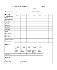 Daily House Cleaning Schedule Template Weekly Monthly Free Checklist