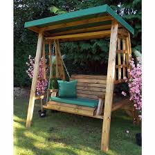 Dorset Two Seater Swing With Green