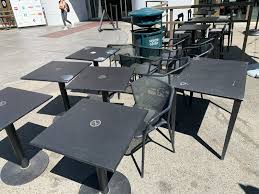 Black Exterior Tables And Chairs For