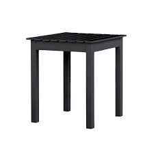 Black Hardwood Side Table Painted 7202