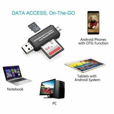 Check spelling or type a new query. Vanja Vjcr01 Micro Usb Otg Adapter And Usb 2 0 Portable Memory Card Reader Black For Sale Online Ebay