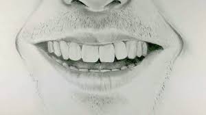 how to draw a smiling mouth you