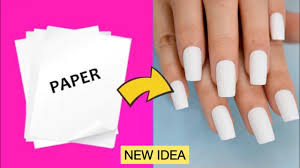 how to make fake nails from paper at