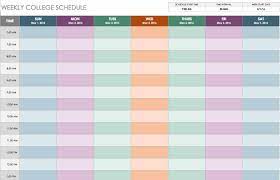 free weekly schedule templates for