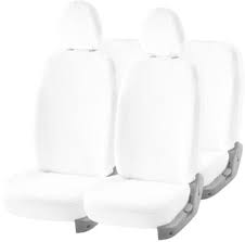 Crokrok White Cotton Car Seat Cover For
