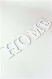 Home Bunting White Wooden Cut Out