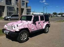 Pink Camo 4 Door Jeep Needs Lifted