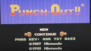 punch out codes and pwords
