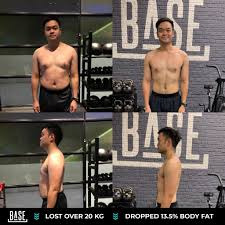over 20kg and drop his body fat