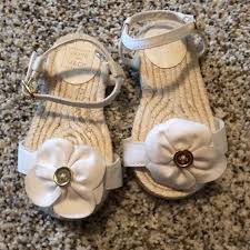 Janie Jack White Flower Sandals