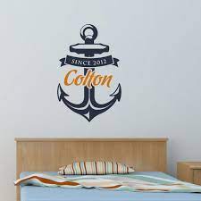 Anchor Wall Decal With Custom Name