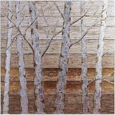 Imports Metallic Birch Trees Wall Art