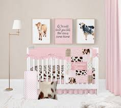 Baby Girl Crib Bedding Set Cow Crib