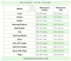 11 Cogent Crochet Size Chart For Babies