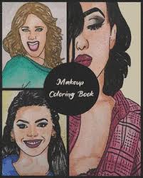 makeup coloring book practice face