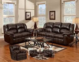 brown bonded leather modern reclining