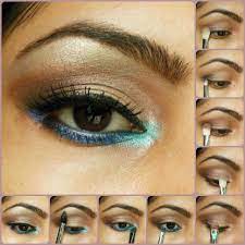 eye makeup tutorial pop of blue