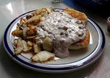 Does biscuits and gravy have pork?