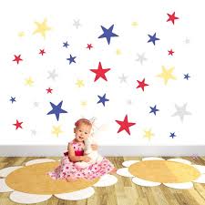 Star Wall Decals Red Yellow Blue And