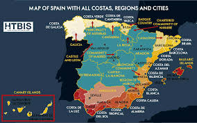 map of spain with all the regions