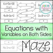 Solving Equations With Variables On