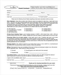 14 Event Contract Templates Sample Word Google Docs Example