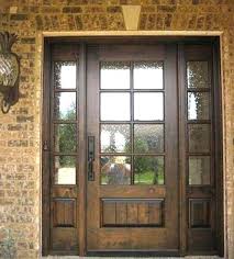 Craftsman Knotty Alder Wood Front Door
