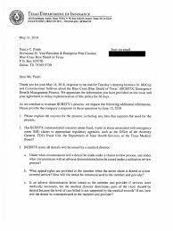 Claim letter is the most important and the basic requirement to ensure a person's eligibility for claim from the company or organization. Letter From The Texas Department Of Insurance To Blue Cross Pdf