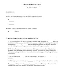 Child Support Agreement Free Template Word And Pdf