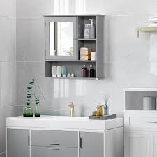 Grey Bathroom Wall Cabinet 834 301v80gy