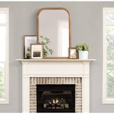 Kate And Laurel Glenby Arch Wall Mirror 24x36 Rustic Brown