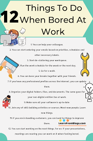 12 things to do when bored at work