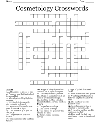 cosmetology crosswords wordmint