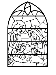 Free Stained Glass Coloring Page